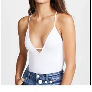 White free people body suit